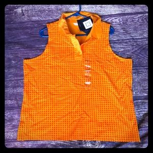 ❤️Liz Claiborne Orange top with collar 2X